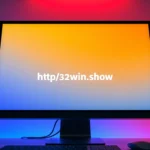 Close-up of a Windows developer working on a computer with https://32win.show/ as the focal point on the screen, emphasizing tools and interface, inspiring tech professionals and programmers looking for Windows API resources.