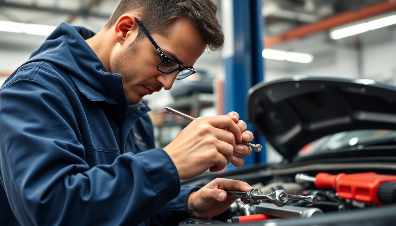 High-quality Hyundai werkzeug set being used by a mechanic for vehicle maintenance, demonstrating durability and precision in a professional environment.