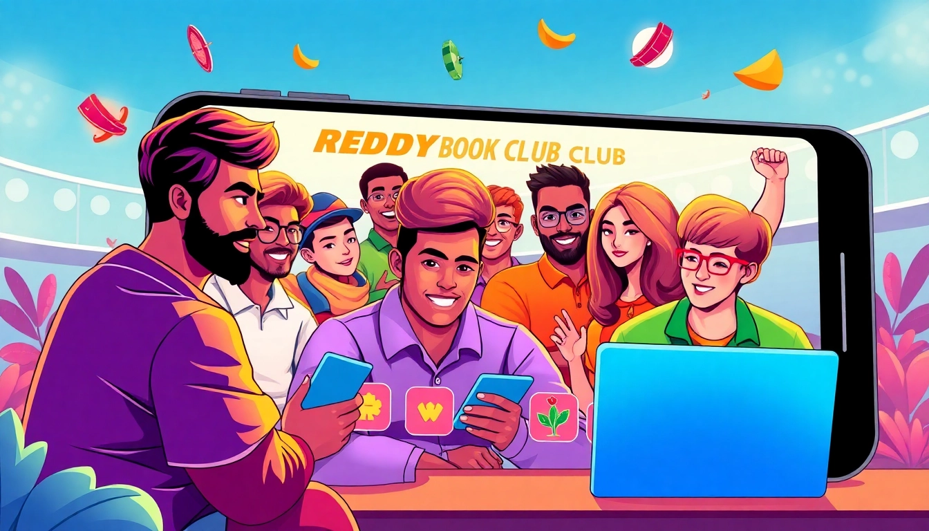 Reddy Book Club promoting online betting with a user-friendly interface and engaging sports themes for players.