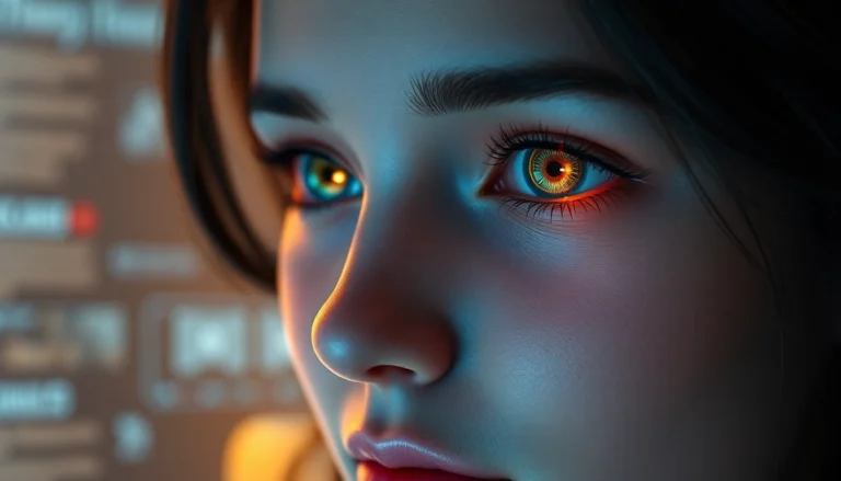 AI girlfriend engaging in a realistic conversation on a sleek screen, showcasing emotional and unfiltered NSFW chat capabilities for 2025.