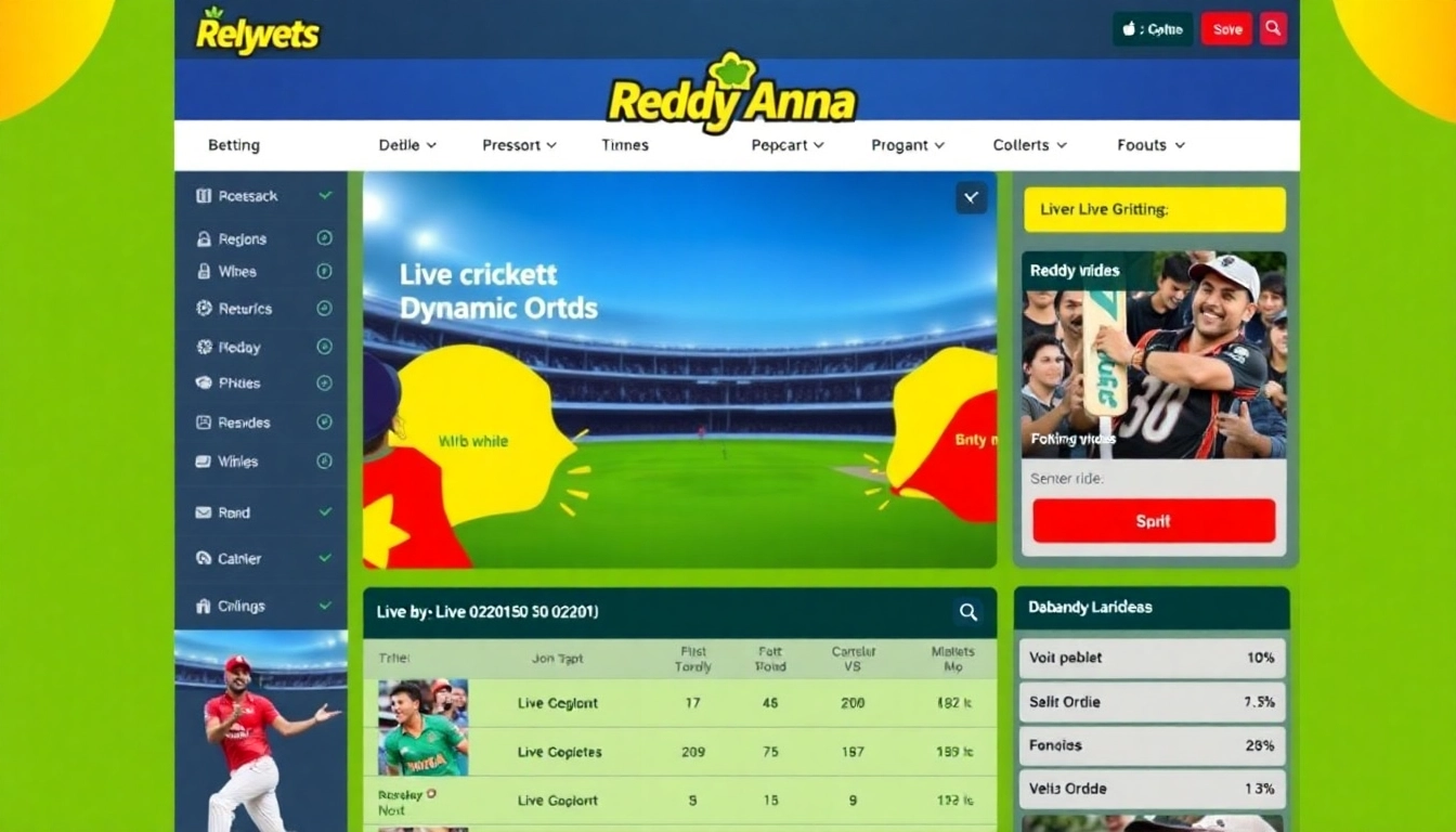 Reddy Anna betting platform showcasing live cricket odds and secure online betting features in India.